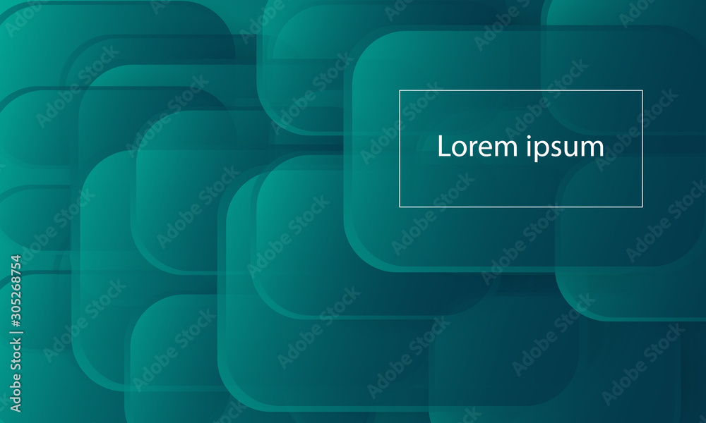 Fototapeta premium green square shape overlap with text