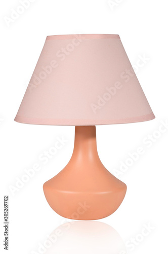 Table lamp on a white isolated background, close-up.