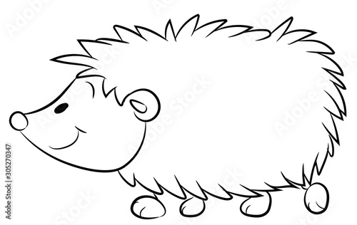 Niedlicher Igel - Vektor-Illustration
