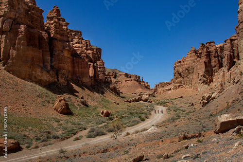Sandy canyon Charyn in Kazakhstan.