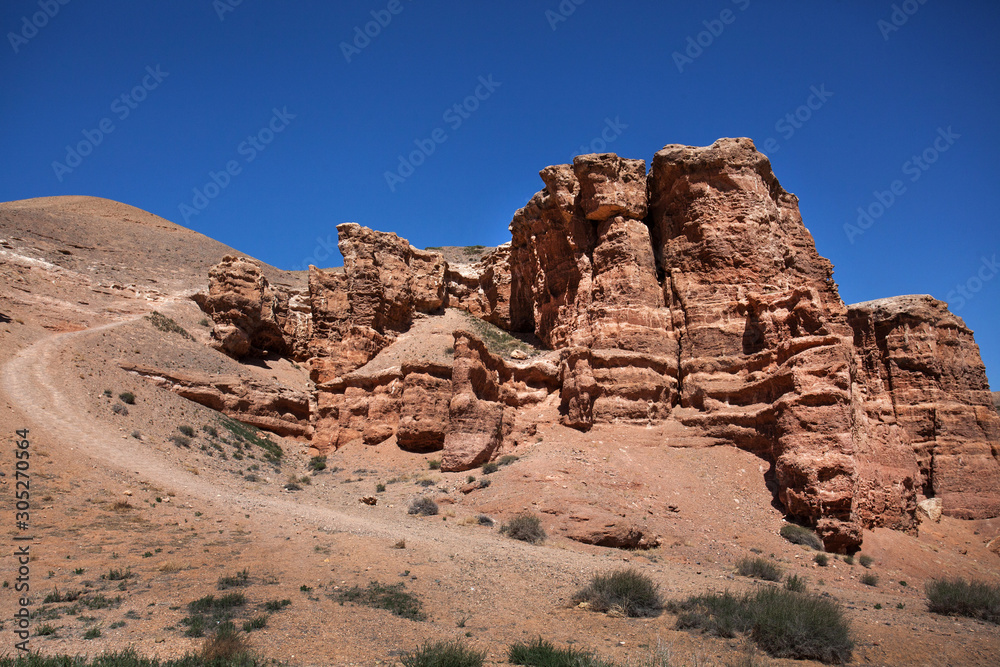Sandy canyon Charyn in Kazakhstan. Sandy canyon Charyn in Kazakhstan.