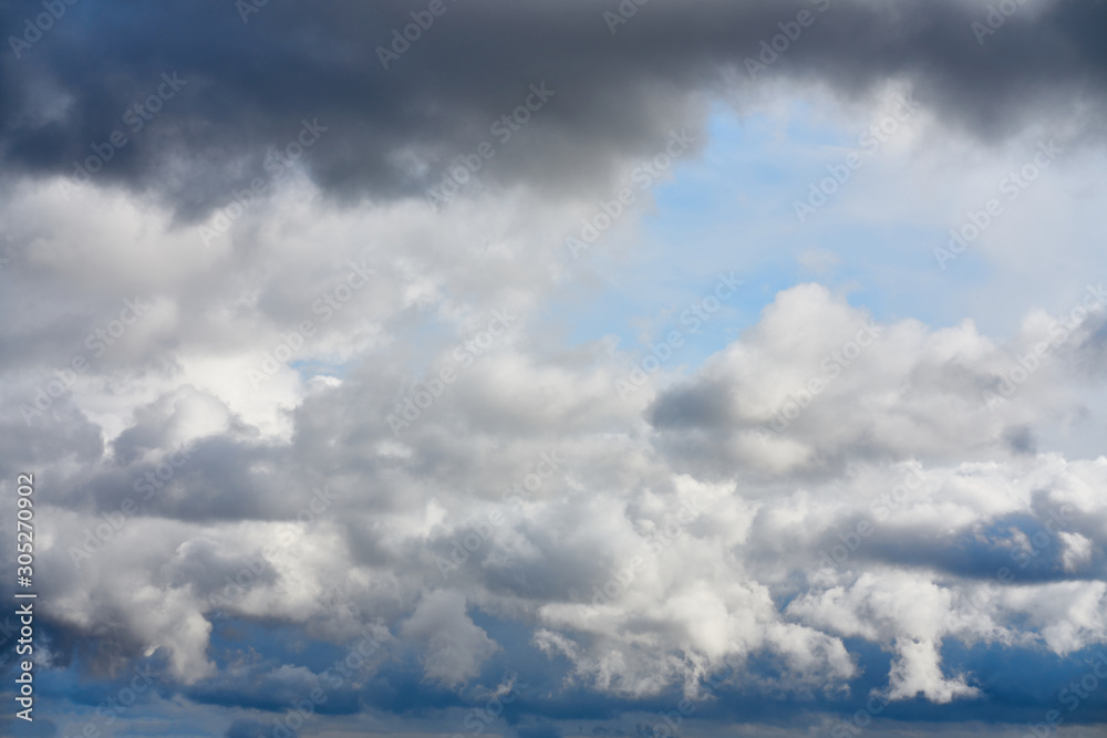 Fototapeta premium White cumulus clouds. Dramatic sky and clouds abstract
