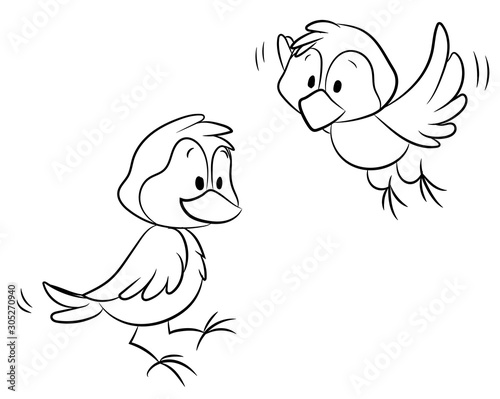 Niedliche Vögel - Vektor-Illustration