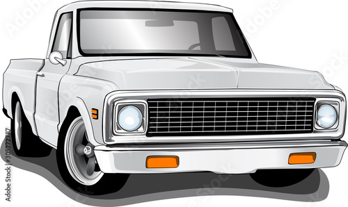 Classic 70's Style Pickup Truck	
