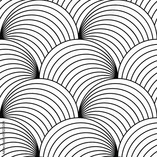Sea shell art deco seamless vector overlay textile pattern