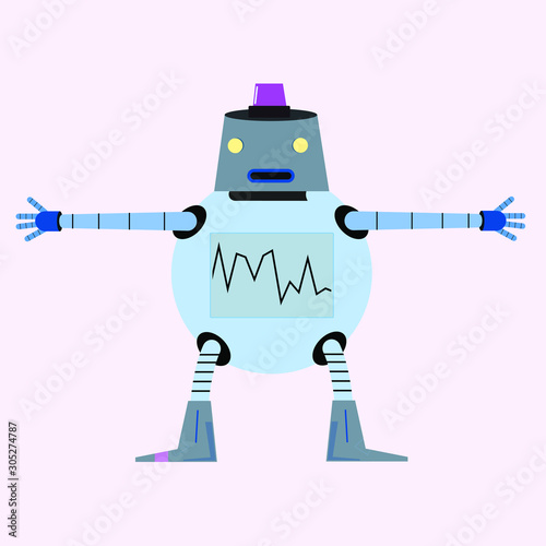 The robot in layers for rigging and animation