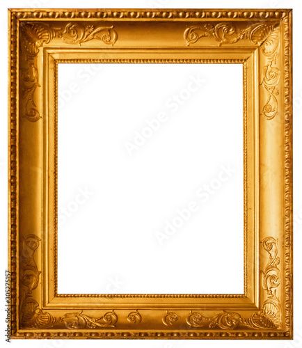 Frame baguette isolated decor gold vintage interior