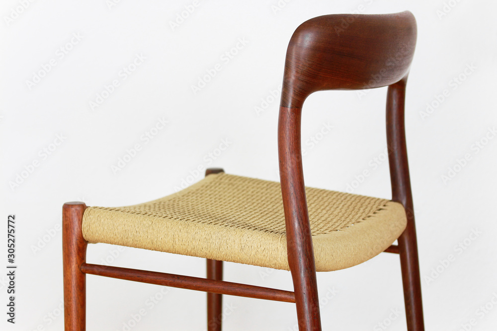 Møller TEAK CHAIR No.75 Stuhl Danish Design Mid Century 60er Moller Vintage  Dining Paper Cord