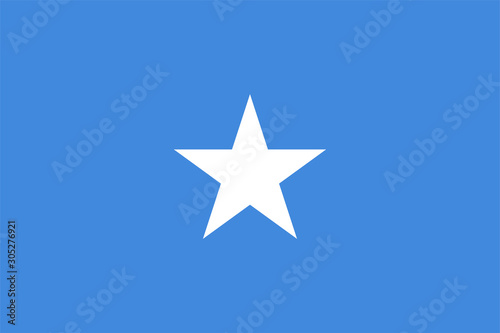 The Original Flag of Somalia,Vector Illustration The Color of the Original, Official Colors and Proportion Correctly,Correct Size, Isolate White Background Label .EPS10