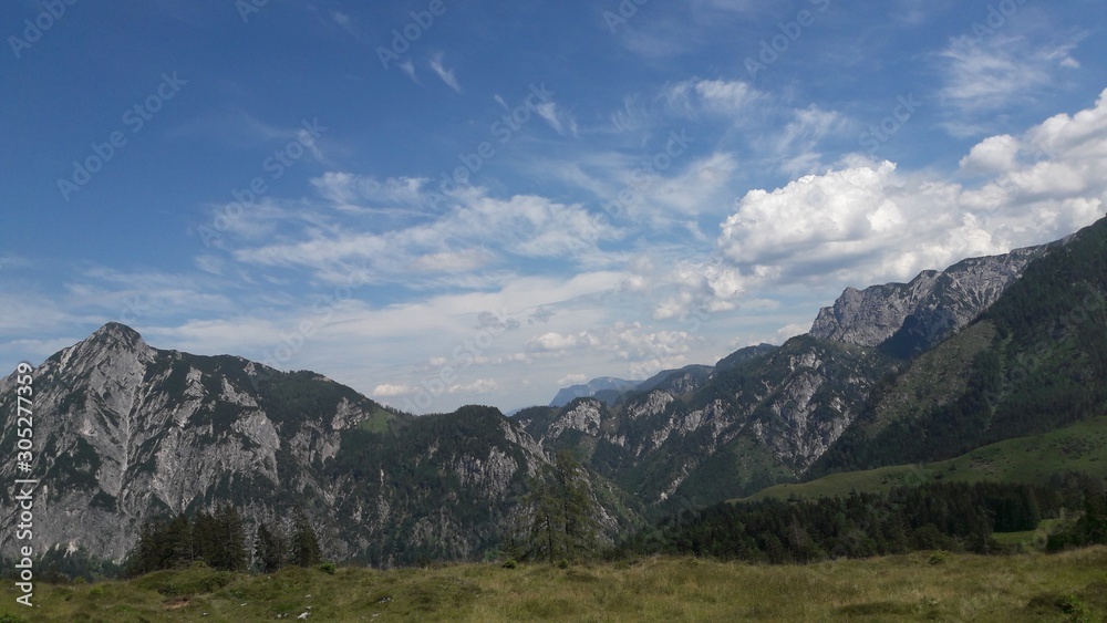Fototapeta premium Mountains With Blue Sky