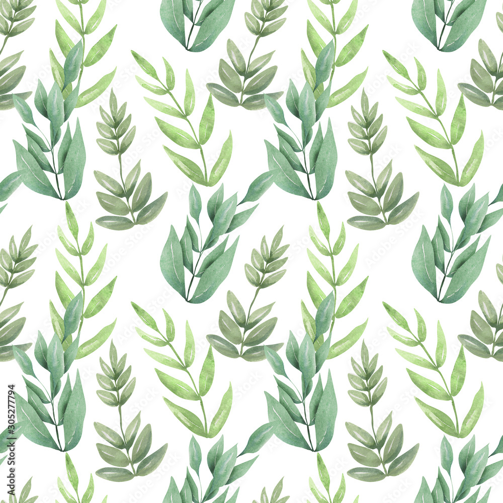 Fototapeta premium Watercolor seamless pattern Spring flowers. Festive background