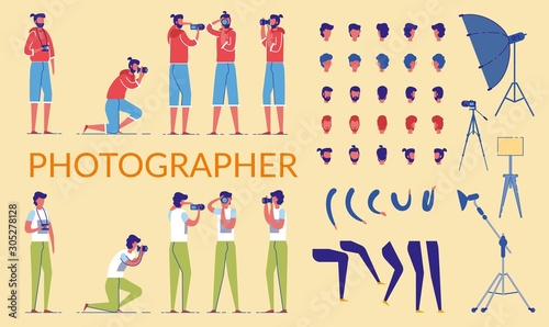 Photographer Character Constructor Kit or DIY Set.