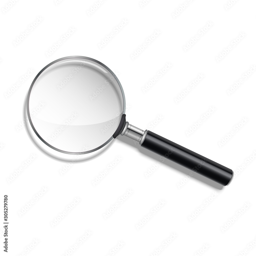 Magnifying glass vector isolated on white background. Vector Illustration. Magnifying glass vector isolated on white background. Vector Illustration.