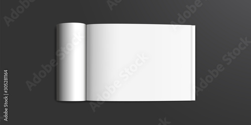 Notepad Mockup Spread Page Template Realistic Book