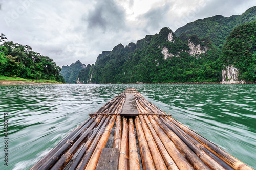 Bamboo Raft to Coral Cave, Khao Sok National Park, Ratchaprapa Dam, Surat Thani, Thailand © Ketsarin