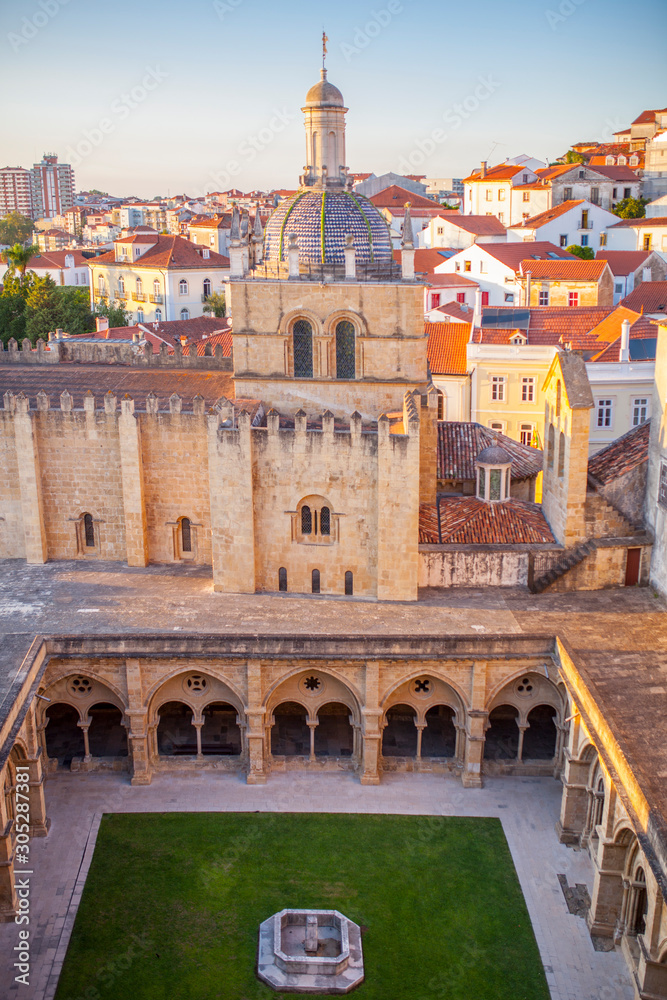 Monastery of Santa Cruz view from viewpoint, Coimbra, Portugal