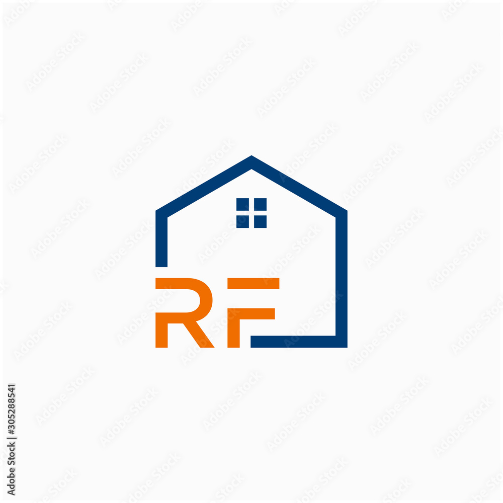 letter RF with Line House Real Estate Logo. home initial R F concept. Construction logo template, Home and Real Estate icon. Housing Complex Simple Vector Logo Template. - vector letter RF with Line House Real Estate Logo. home initial R F concept. Construction logo template, Home and Real Estate icon. Housing Complex Simple Vector Logo Template. - vector