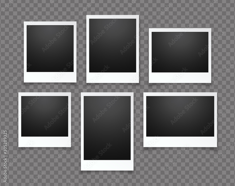 Realistic vector photo frame