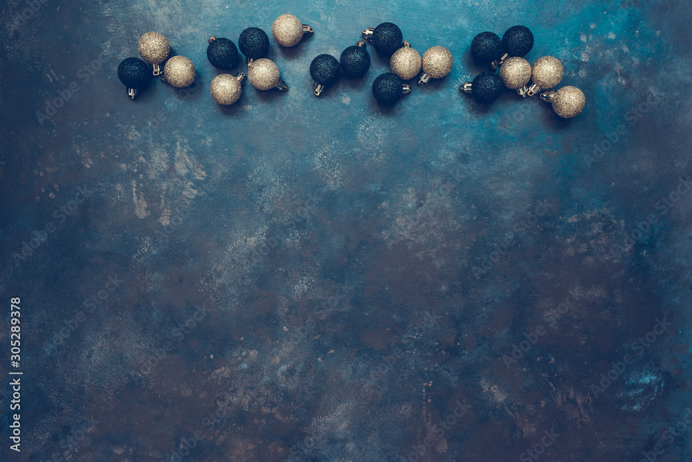 Fototapeta premium Abstract dark blue texture background. Christmas background.