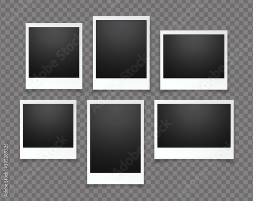 Obraz na płótnie Realistic vector photo frame w salonie