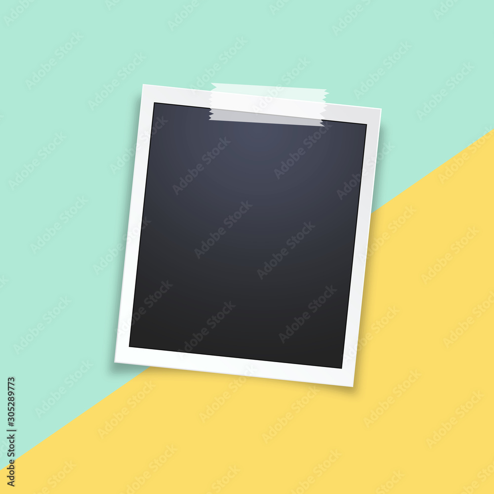 Realistic vector photo frame
