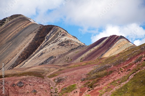 Rainbow mountains in Peru, Peruvian Andes