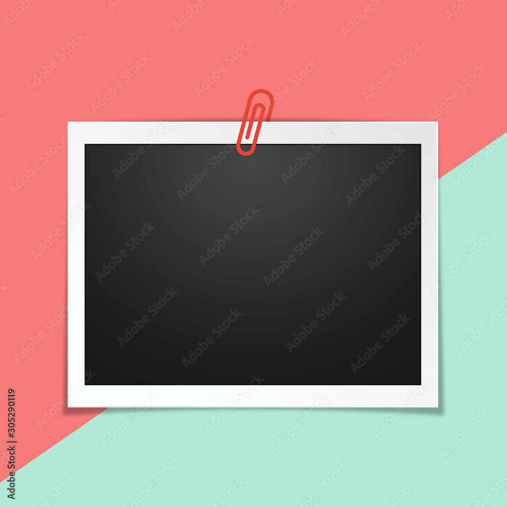Realistic vector photo frame
