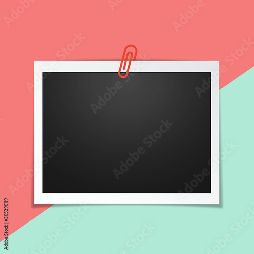 Obraz na płótnie Realistic vector photo frame w salonie