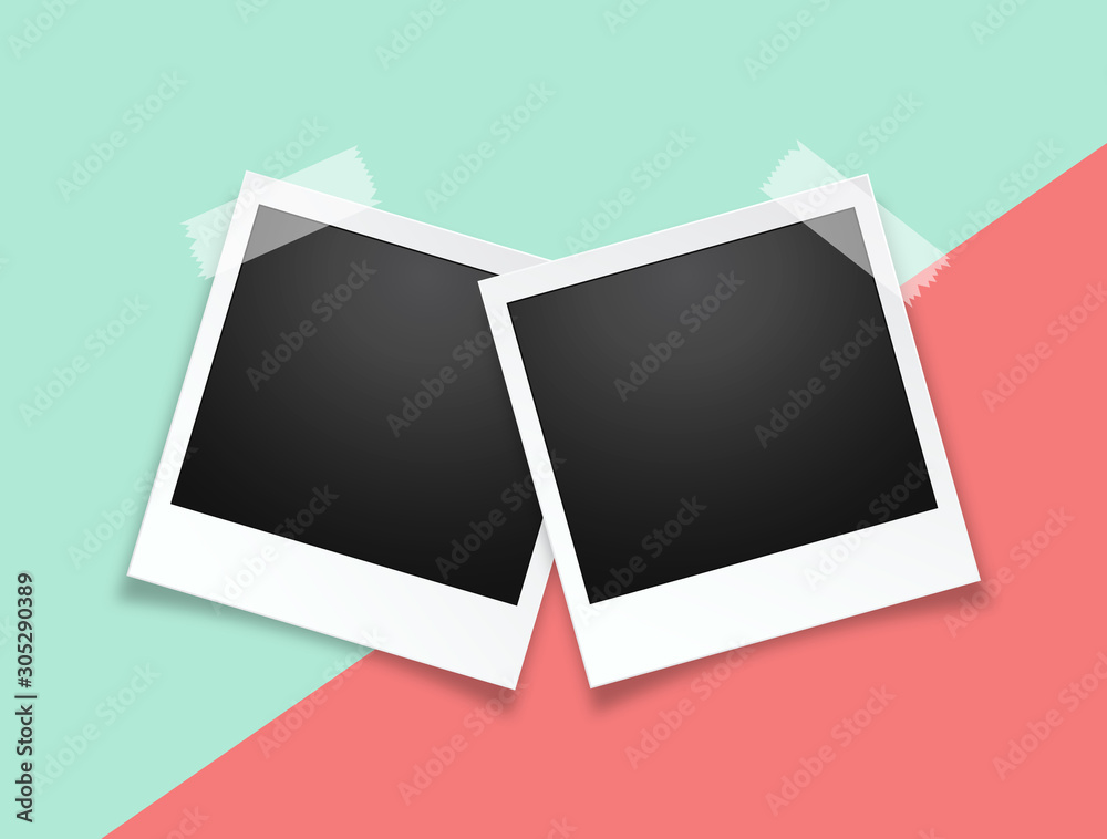 Realistic vector photo frame
