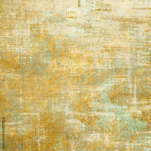 Canvastavla Weathered gold over a pale green background
