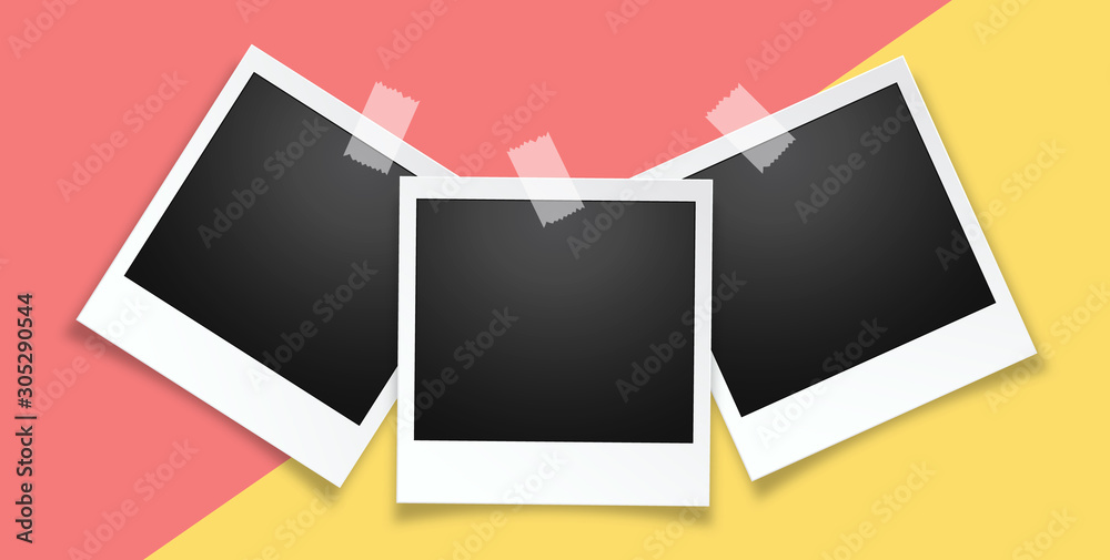 Realistic vector photo frame