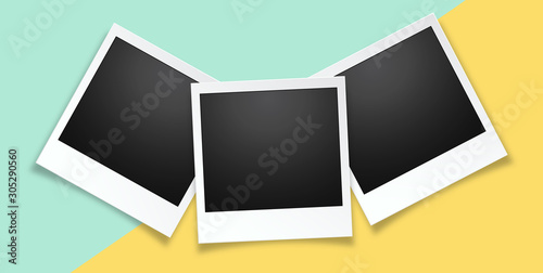 Realistic vector photo frame