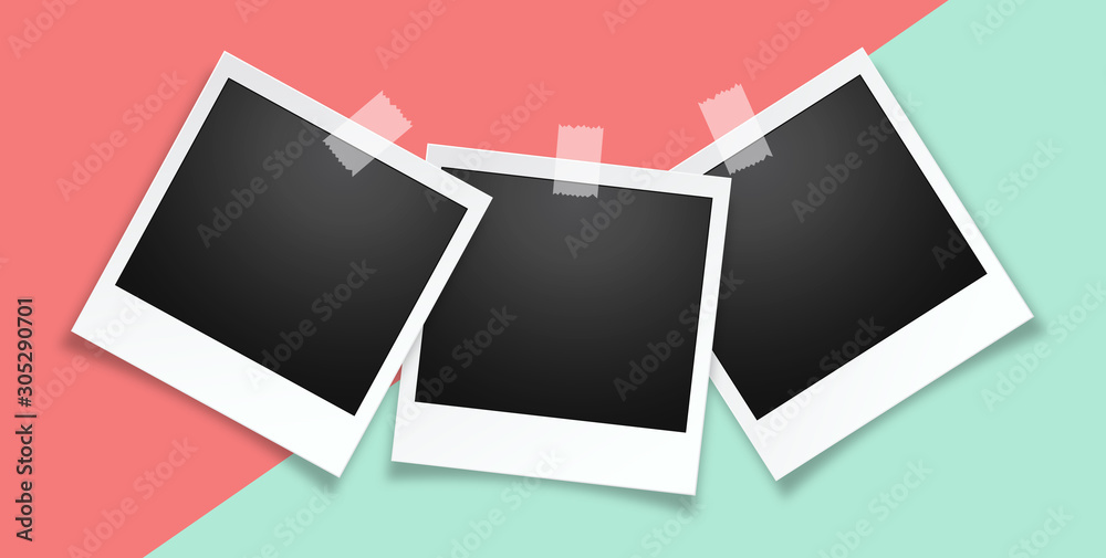 Realistic vector photo frame
