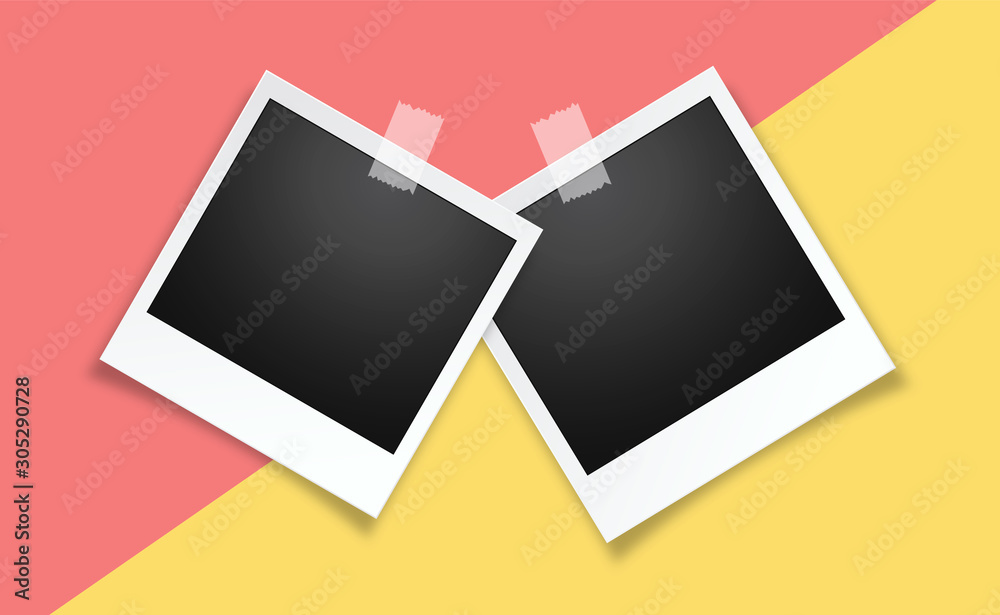 Realistic vector photo frame