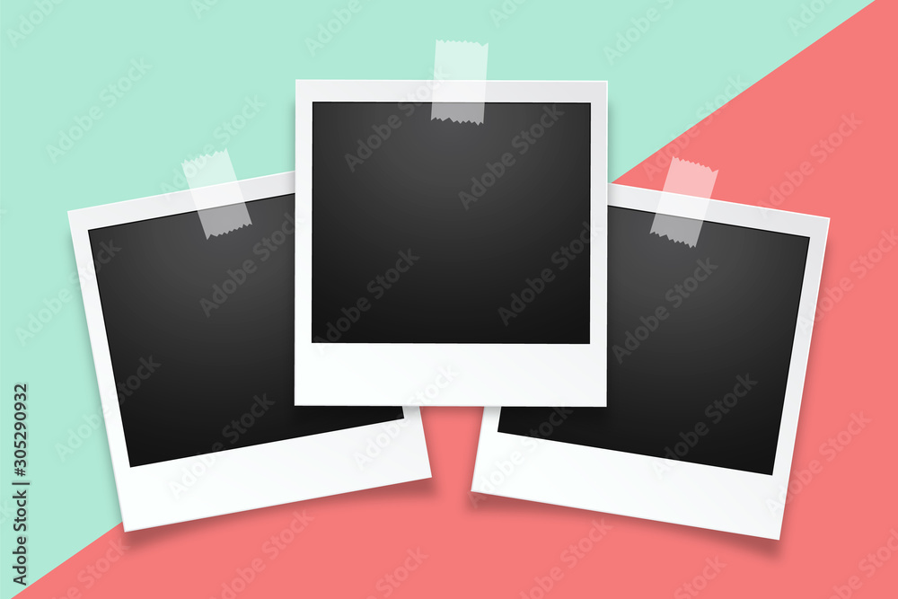 Realistic vector photo frame