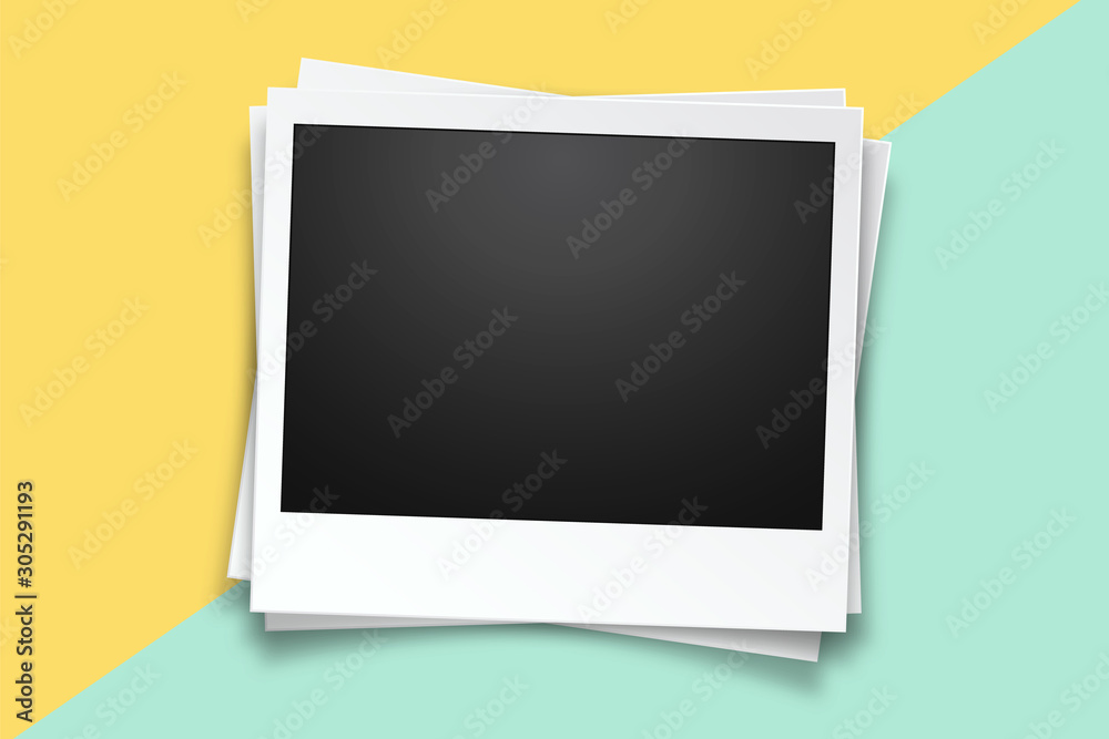 Realistic vector photo frame