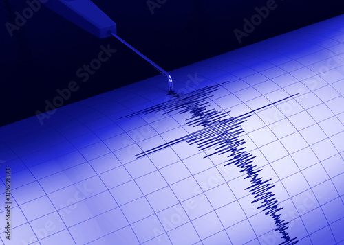 Seismograph - 3D photo