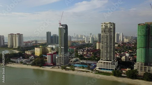 Malaysia from the air. Drone views of the skyline of Redang island. photo