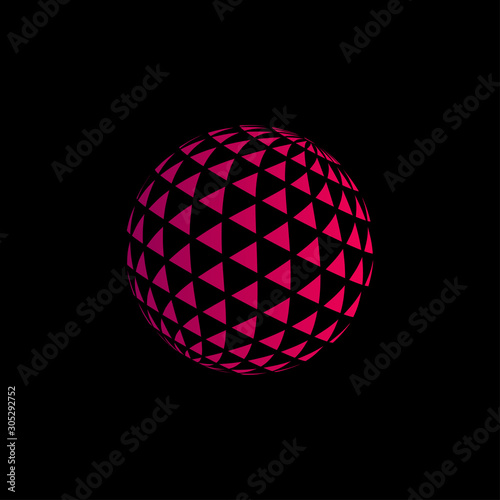 World, globe icon, colorful sphere logo design