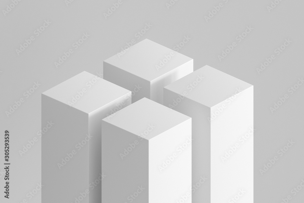 Modern minimal cubes product stand on white background. 3d graphics Modern minimal cubes product stand on white background. 3d graphics