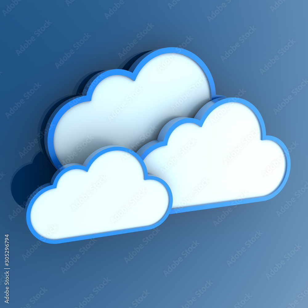 Cloud and remote IT technology, 3d rendering Cloud and remote IT technology, 3d rendering