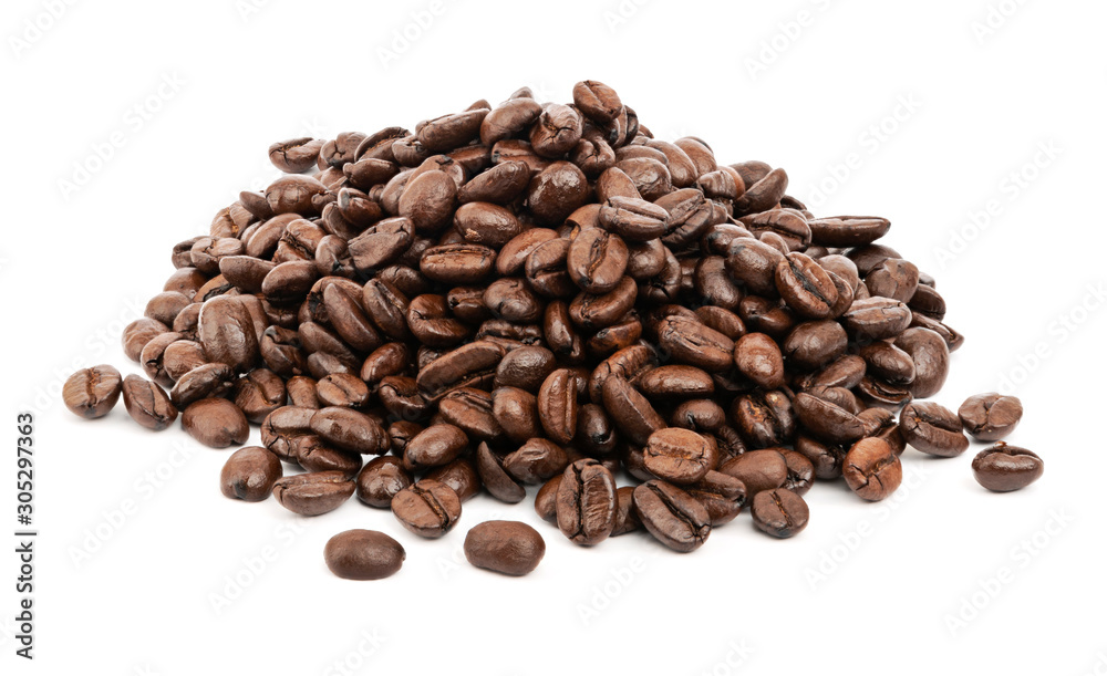 Coffee beans isolated on white background Coffee beans isolated on white background