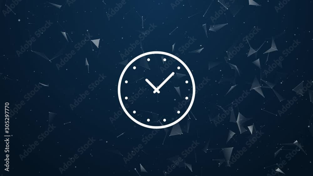custom made wallpaper toronto digitalExplosive introduction of clock concept. Polygonal animation, 4k composition and explosion of symbol icon.