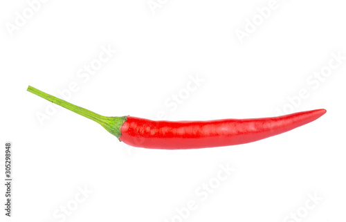 Red chili or chilli pepper isolated on a white background. with clipping path © Achira22
