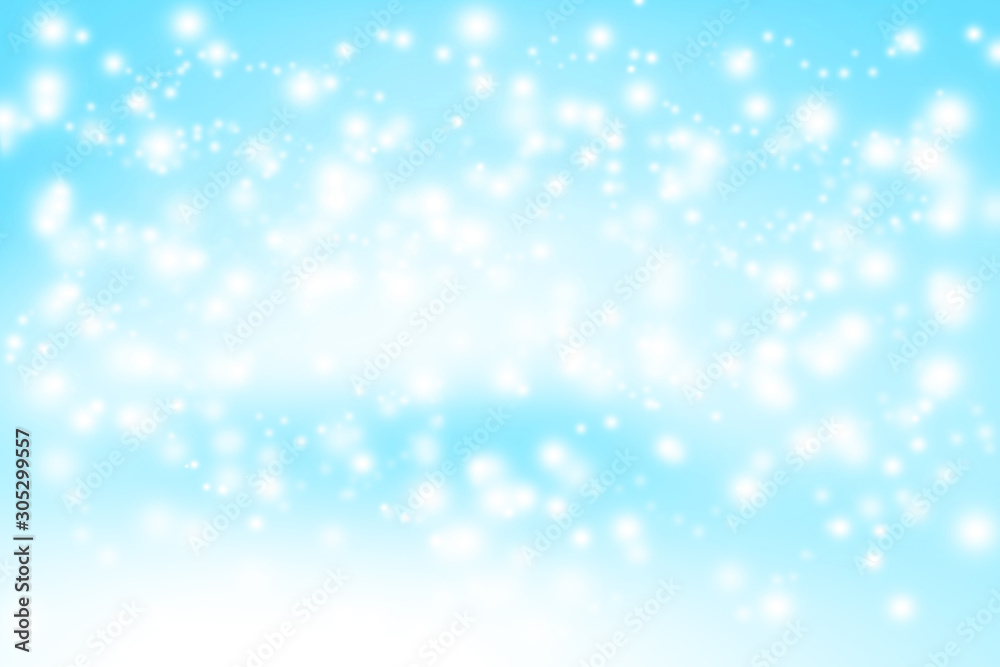 blue abstract background with snow flakes