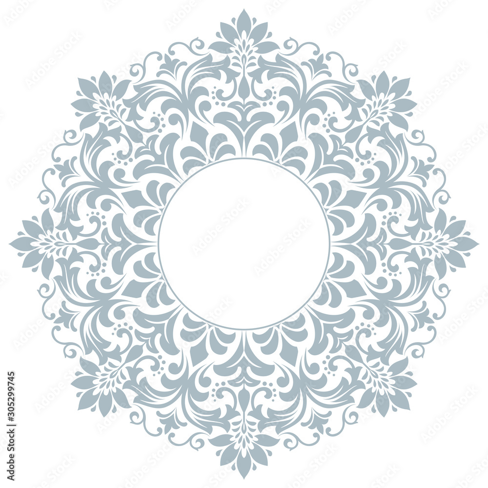 Decorative frame Elegant vector element for design in Eastern style, place for text. Floral blue border. Lace illustration for invitations and greeting cards Decorative frame Elegant vector element for design in Eastern style, place for text. Floral blue border. Lace illustration for invitations and greeting cards