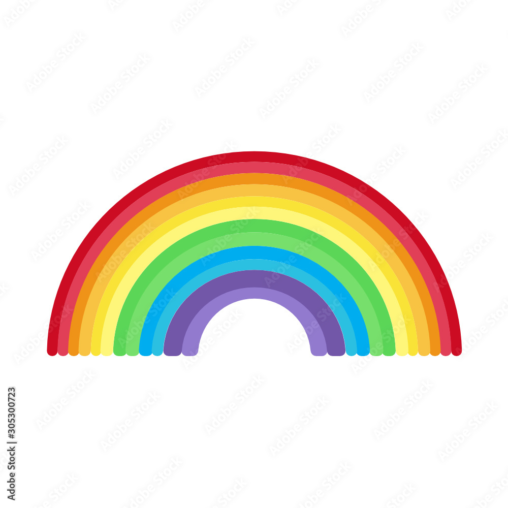 Colorful rainbow icone on a white background Colorful rainbow icone on a white background