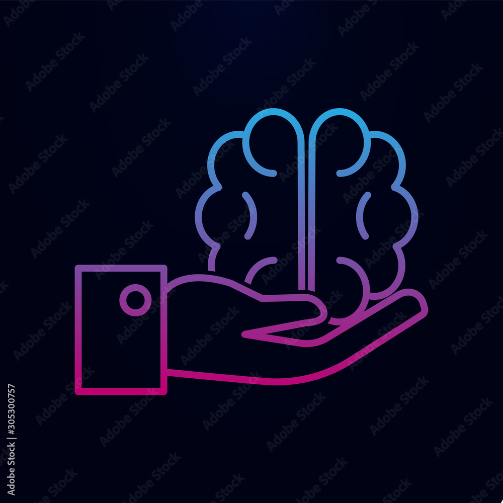 Protecting human brain nolan icon. Simple thin line, outline vector of medecine icons for ui and ux, website or mobile application Protecting human brain nolan icon. Simple thin line, outline vector of medecine icons for ui and ux, website or mobile application