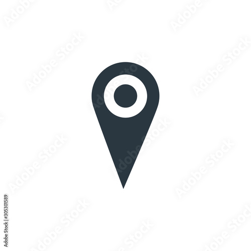 Map pin GPS Destination icon. navigation marker. Stock Vector illustration isolated on white background.