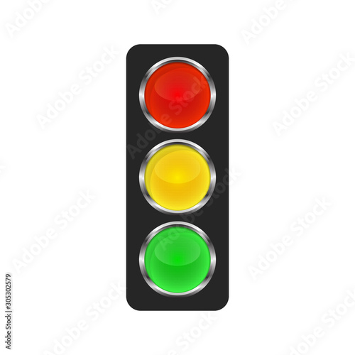 Traffic light icon - vector.